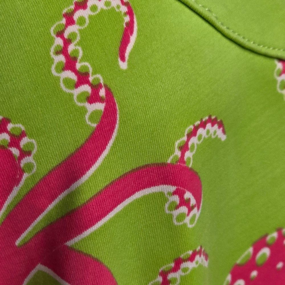 Katherine Way Lime and Fuchsia Swim Coverup (Rack3) - Picture 4 of 9